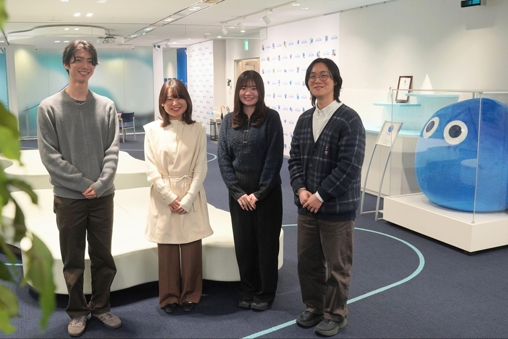 社内ラジオ「びっぷるの部屋」企画者画像:村上、増田、李、橋本
