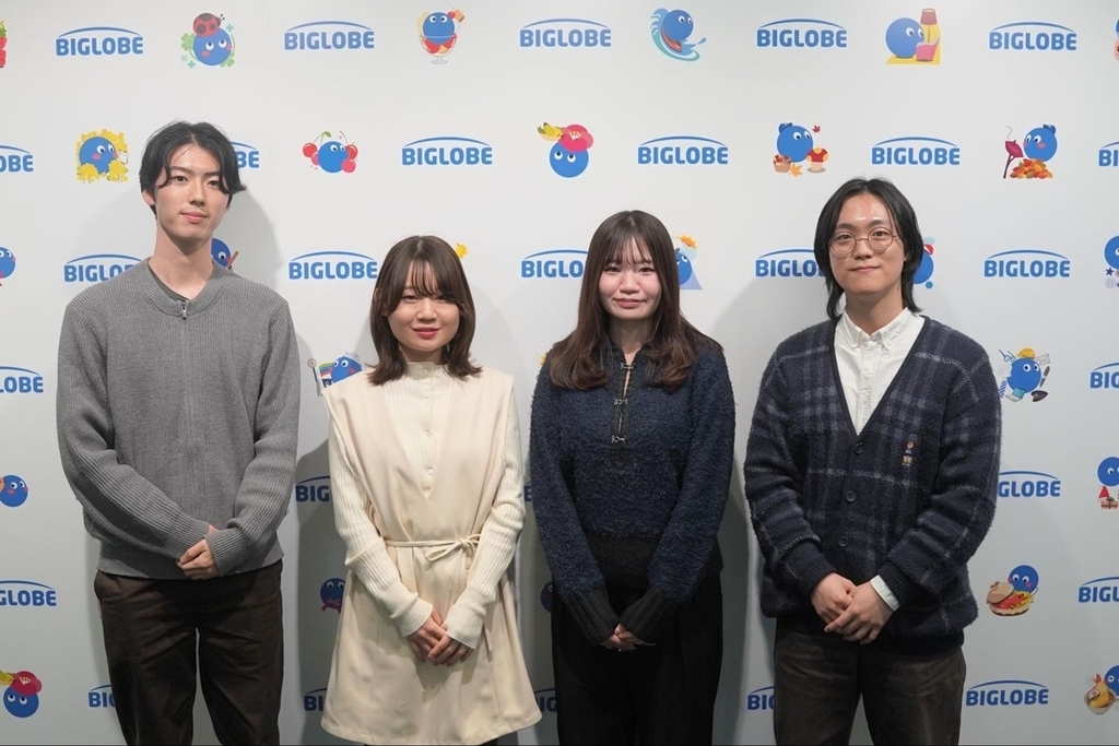 社内ラジオ「びっぷるの部屋」企画者画像:村上、増田、李、橋本