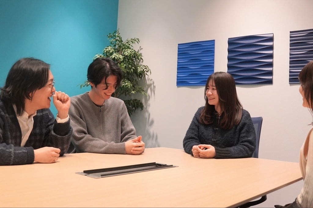 社内ラジオ「びっぷるの部屋」企画者画像:村上、増田、李、橋本