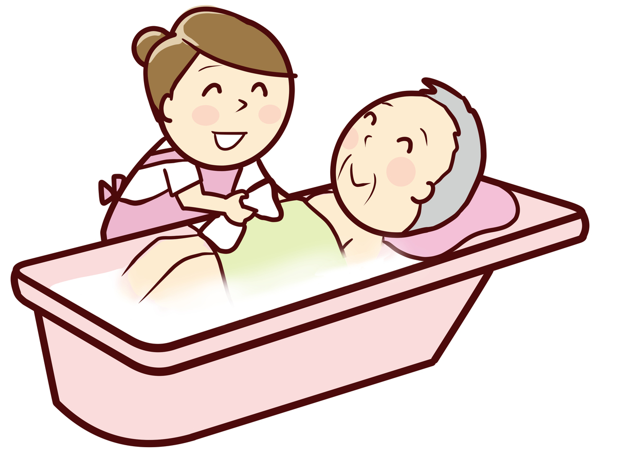 入浴介助している画像001