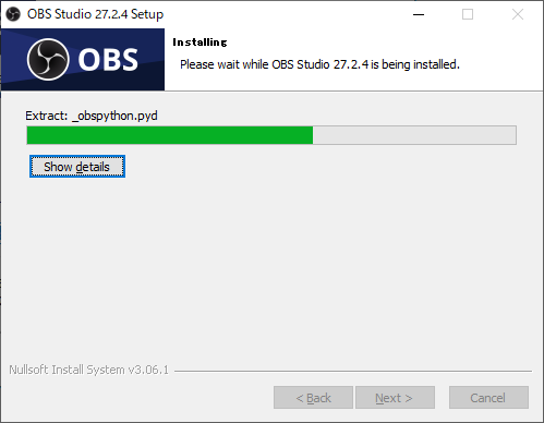 OBS のインストール画面4