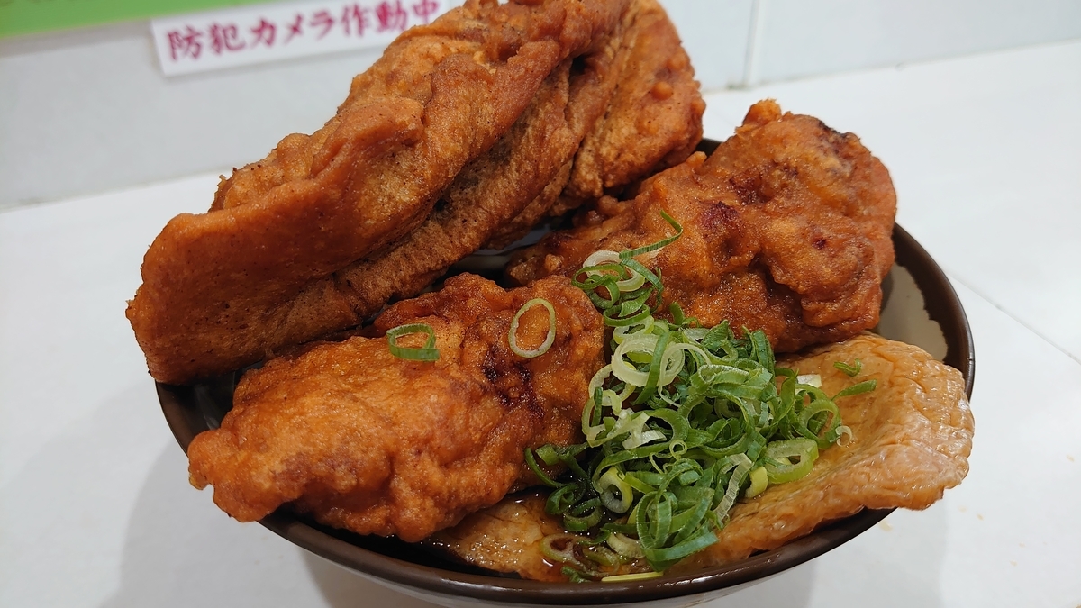 JR我孫子駅 弥生軒 唐揚げそば(2個) JR我孫子駅 弥生軒 唐揚げそば(2個)