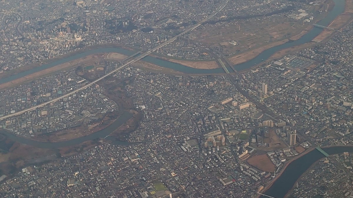ANA1405便 JR金町駅上空 ANA1405便 JR金町駅上空