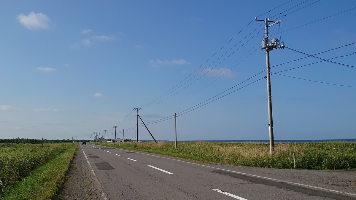 国道244号線 本別海 自転車