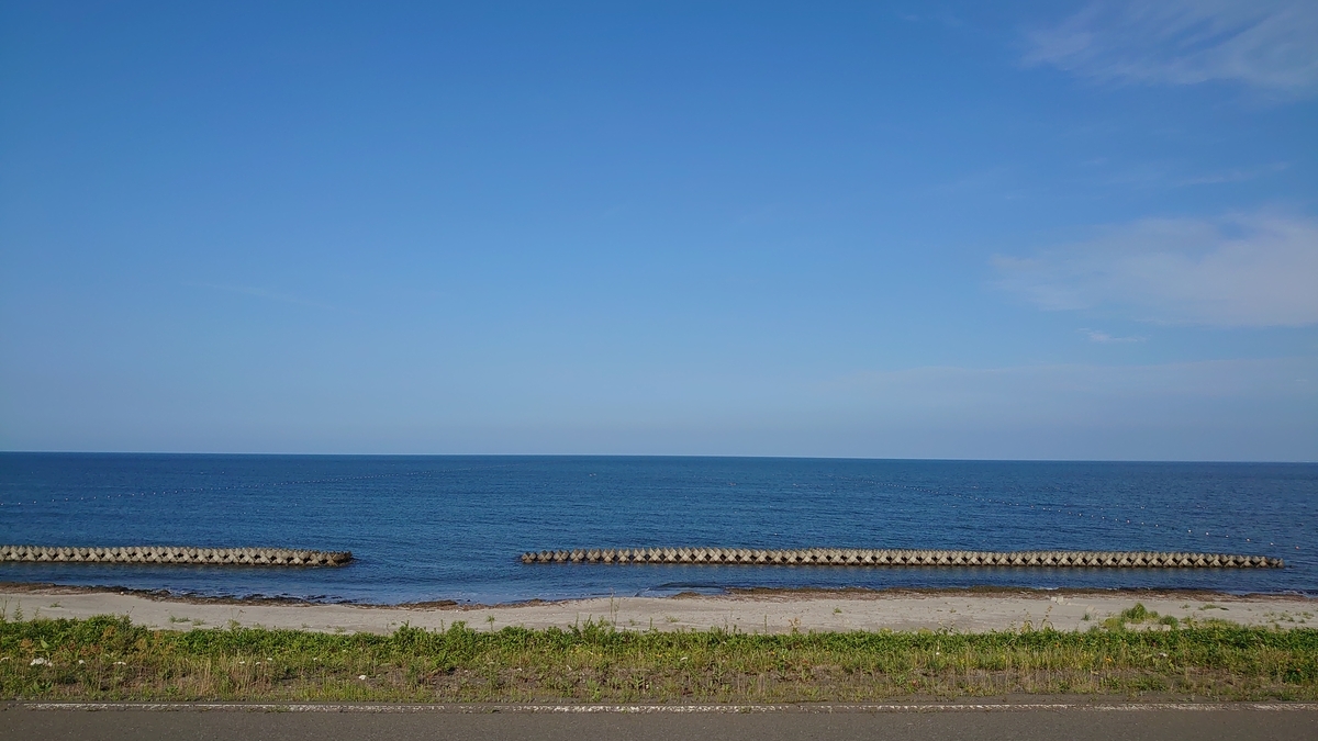 国道244号線 本別海 自転車