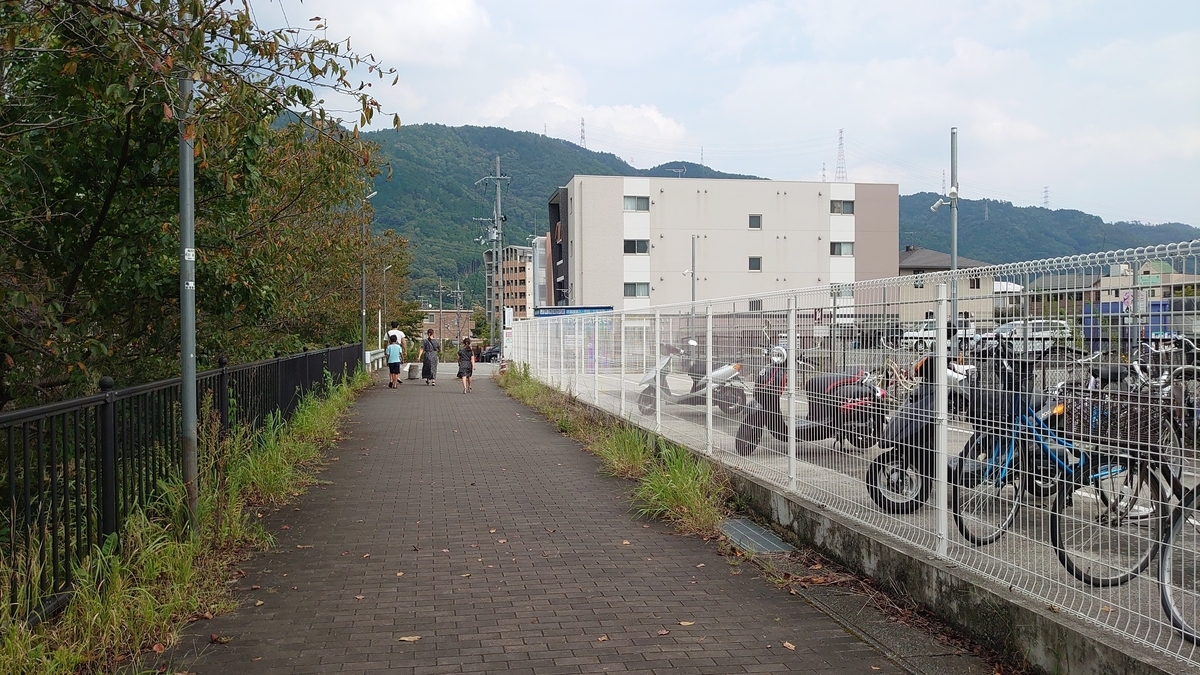 JR馬堀駅 線路沿いの小道