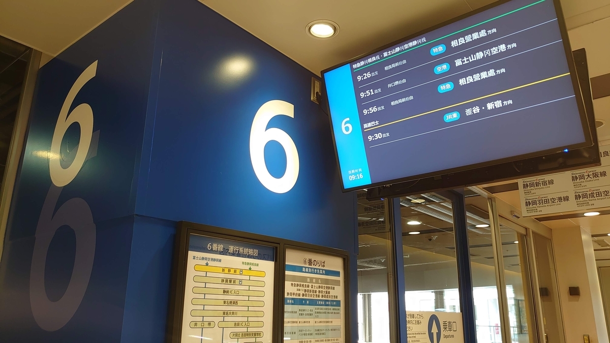 (＠新静岡セノバ)百貨店直結のバスターミナル