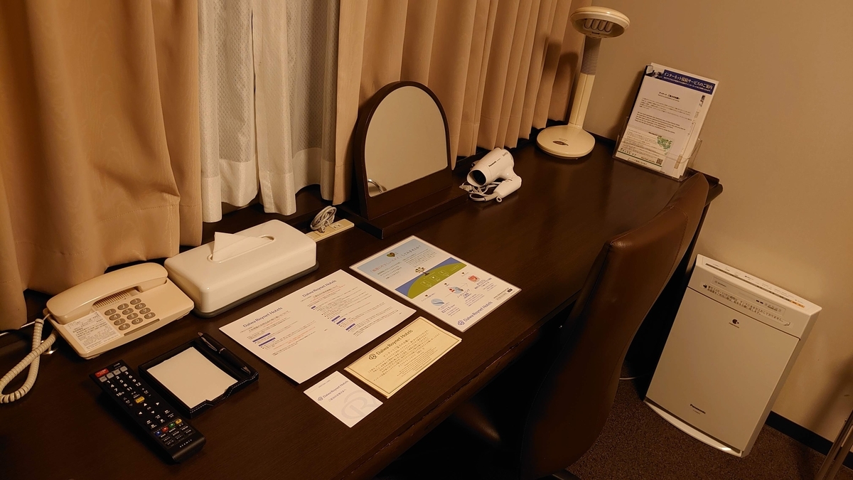 ダイワロイネットホテル 水戸 シングルルーム デスク