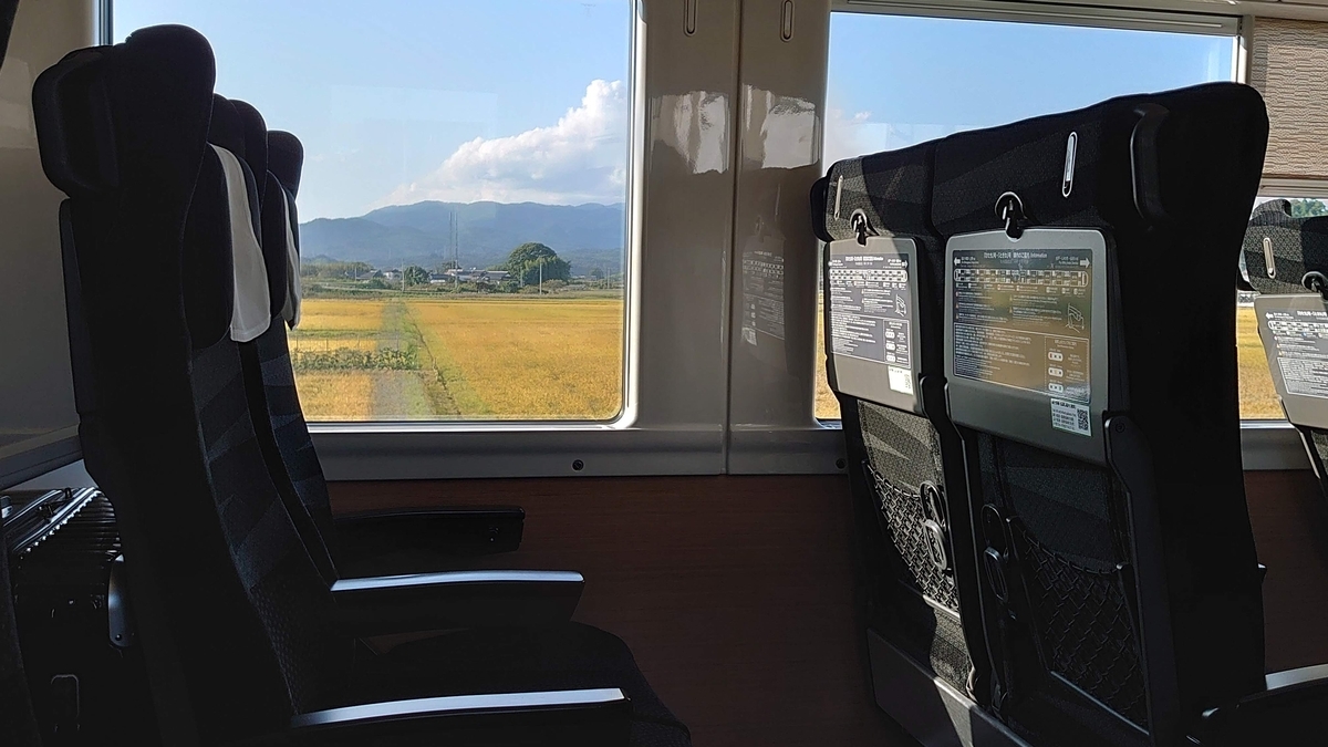 ひたち13号 収穫目前の田んぼ
