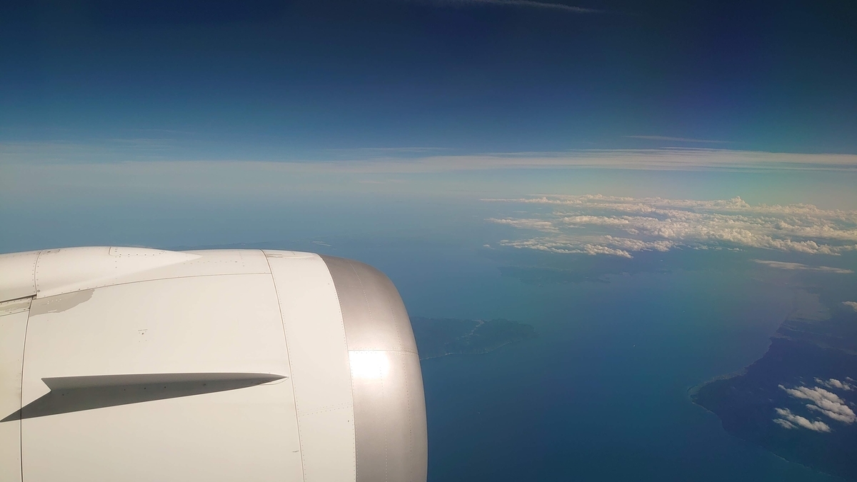 ANA290便 B787-8 津軽海峡上空