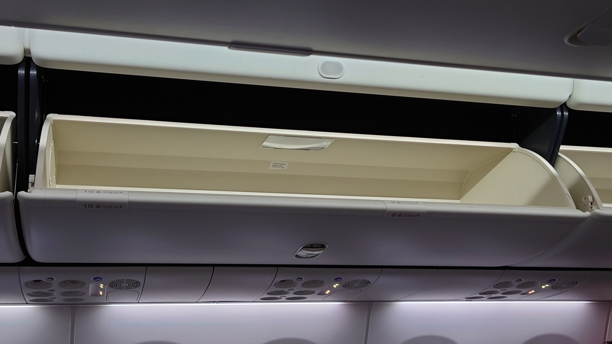SKY761便 B737-800 スカイインテリア 荷物棚