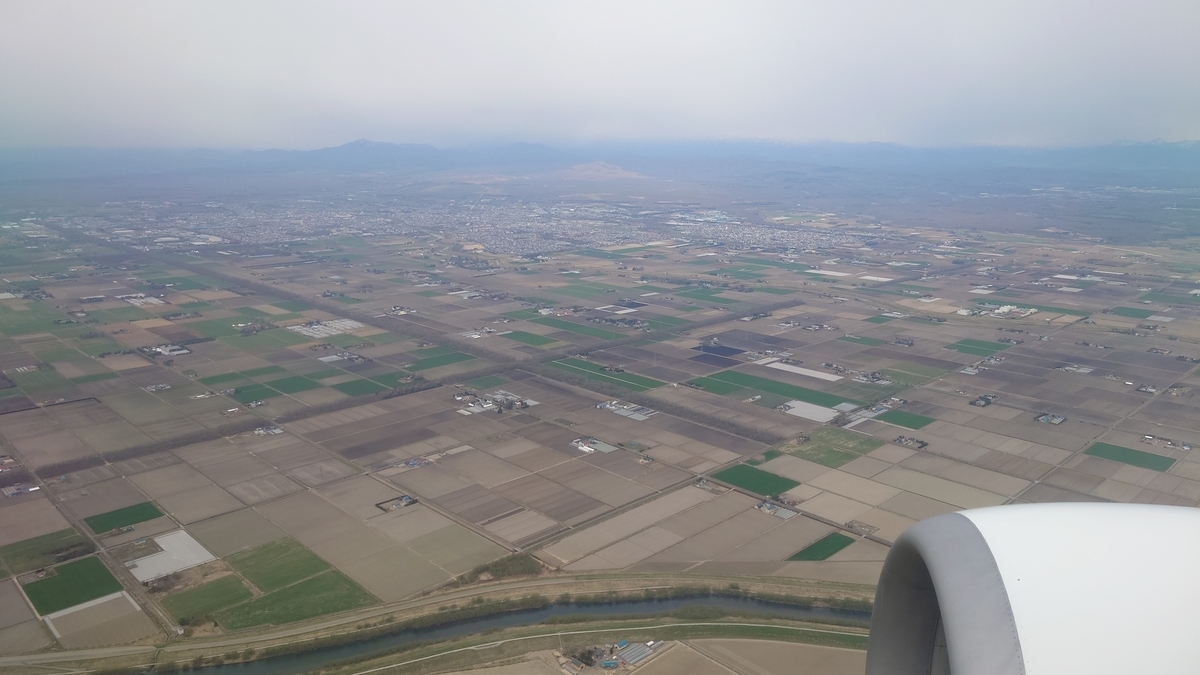 SKY761便 新千歳空港上空