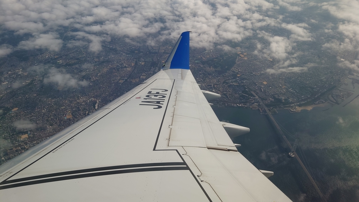 JL2603 FDA運航 明石海峡大橋