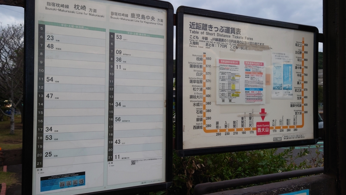 鹿児島県指宿市 JR指宿枕崎線 西大山駅