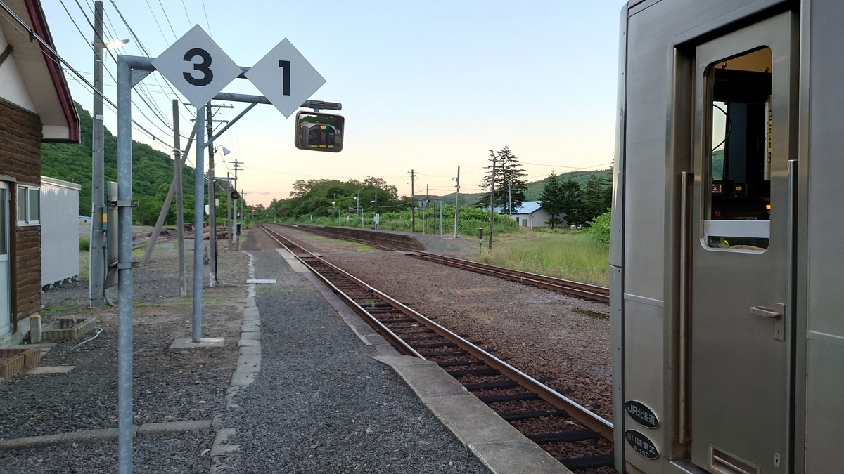 函館本線 普通列車2953D 車窓