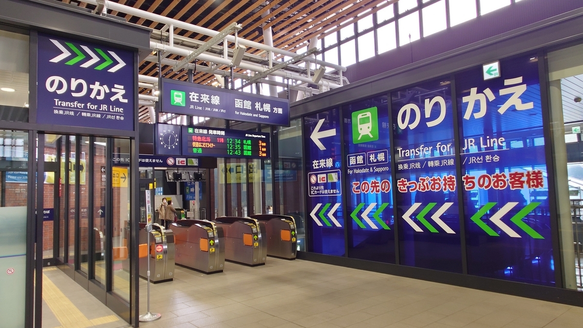 JR新函館北斗駅前 駅構内