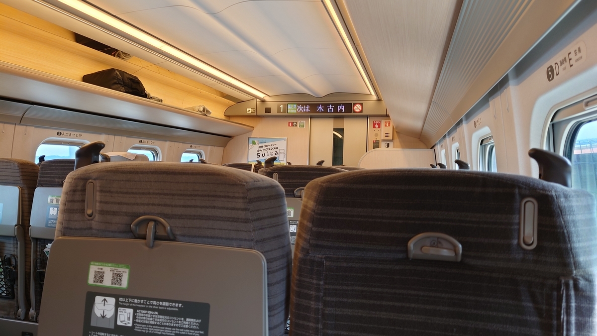 北海道新幹線 はやぶさ28号 H5系車内