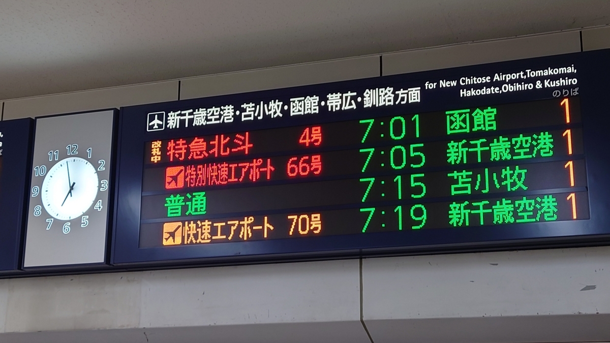 札幌 蘭越 鉄道行き先表示板　SL乗車 乗車記】北斗4号(新札幌/東室蘭) - 日本の迷い方