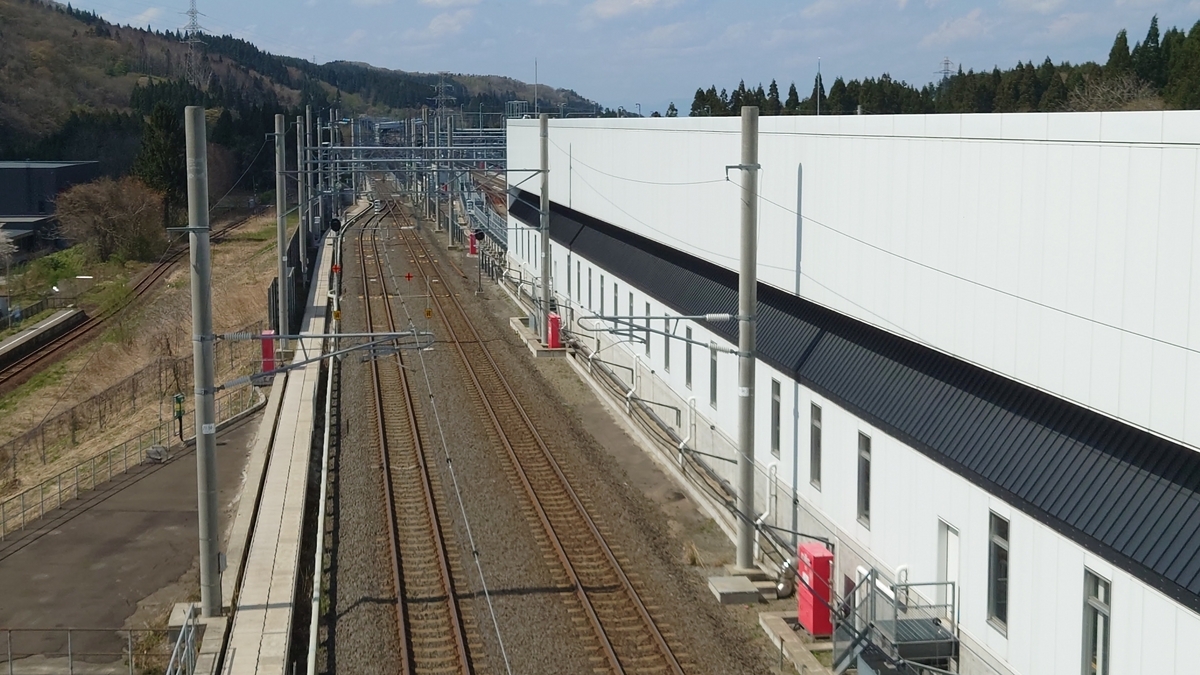 奥津軽いまべつ駅 貨物列車 待避線