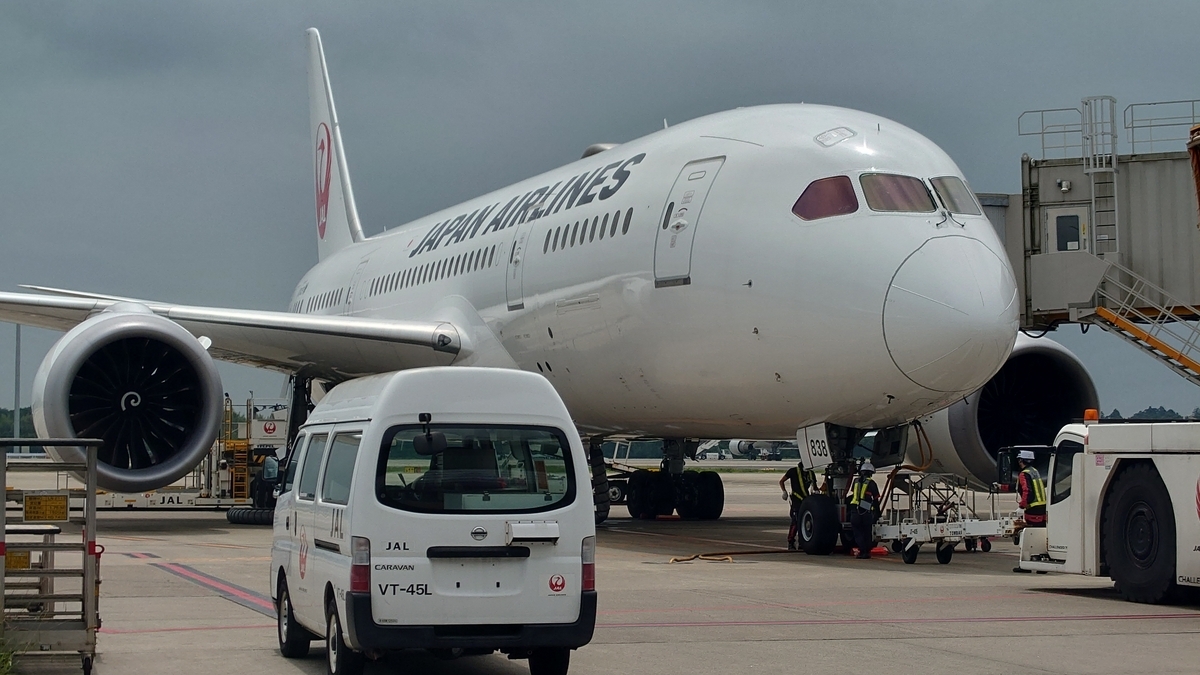 成田空港第2ターミナル国内線 JAL3083便 B787-8