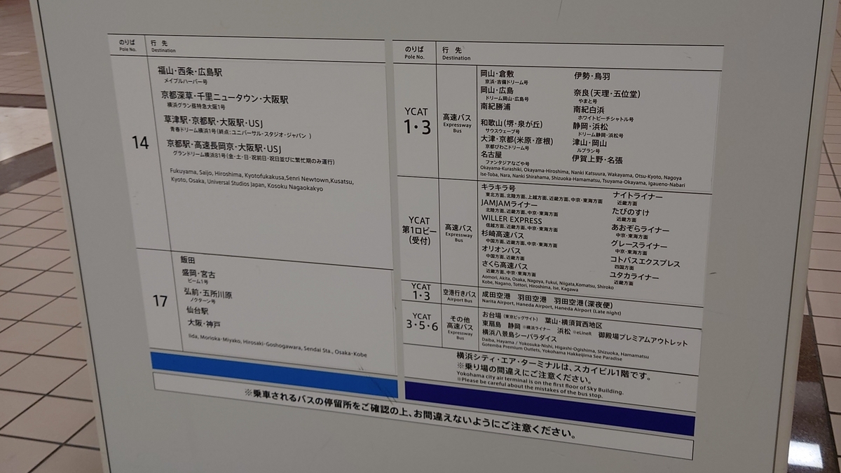 横浜駅東口 高速バス乗り場