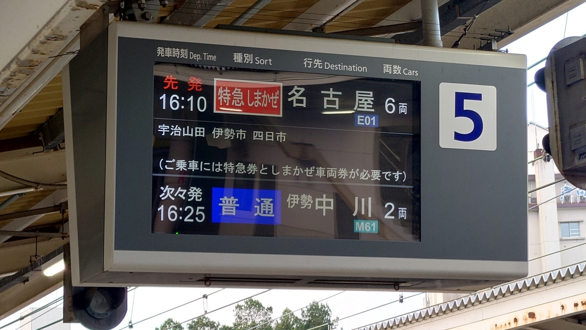 近鉄鳥羽駅 発車標