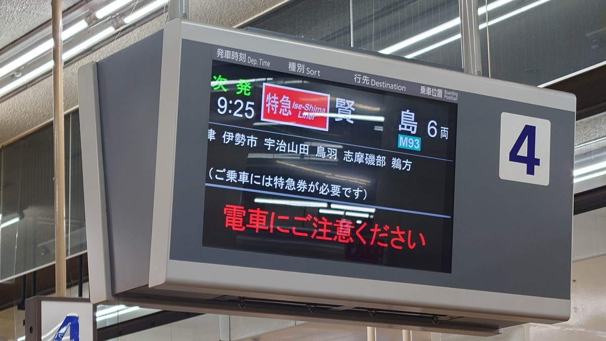 近鉄名古屋駅 特急列車ホーム