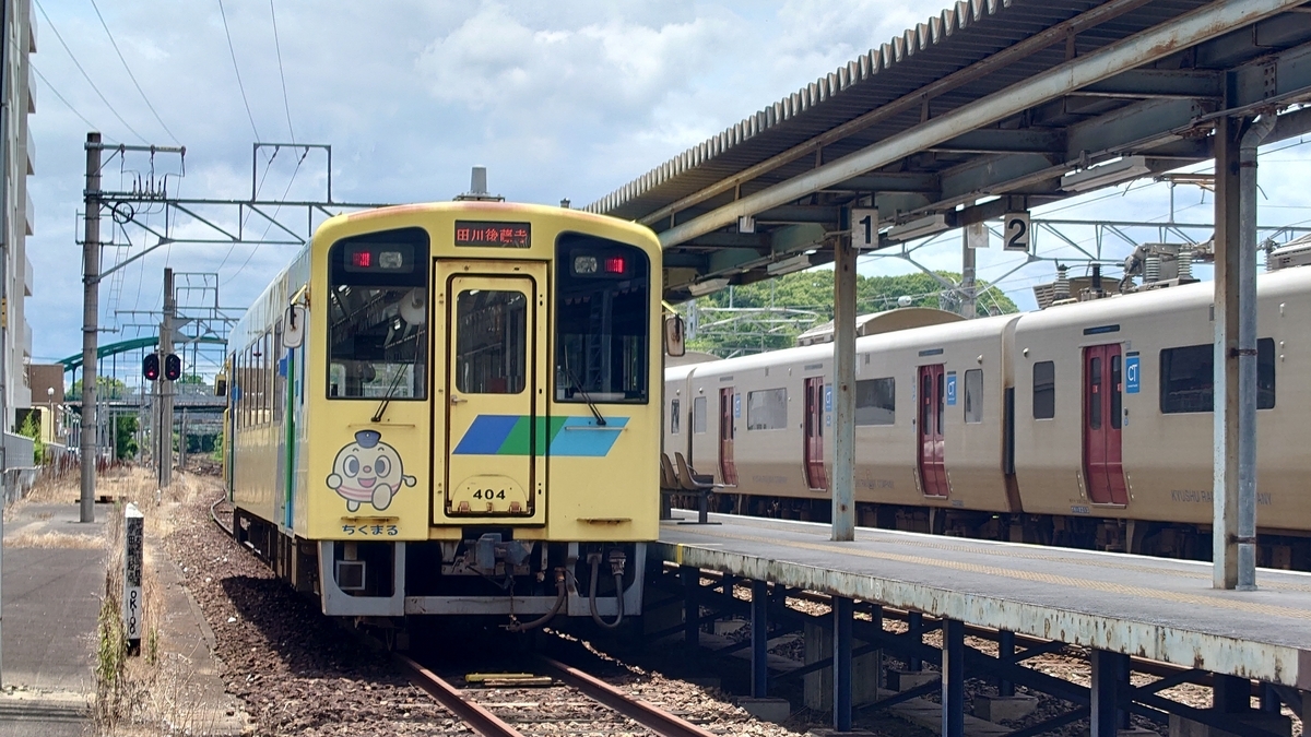 直方駅 平成筑豊鉄道 駅ホーム