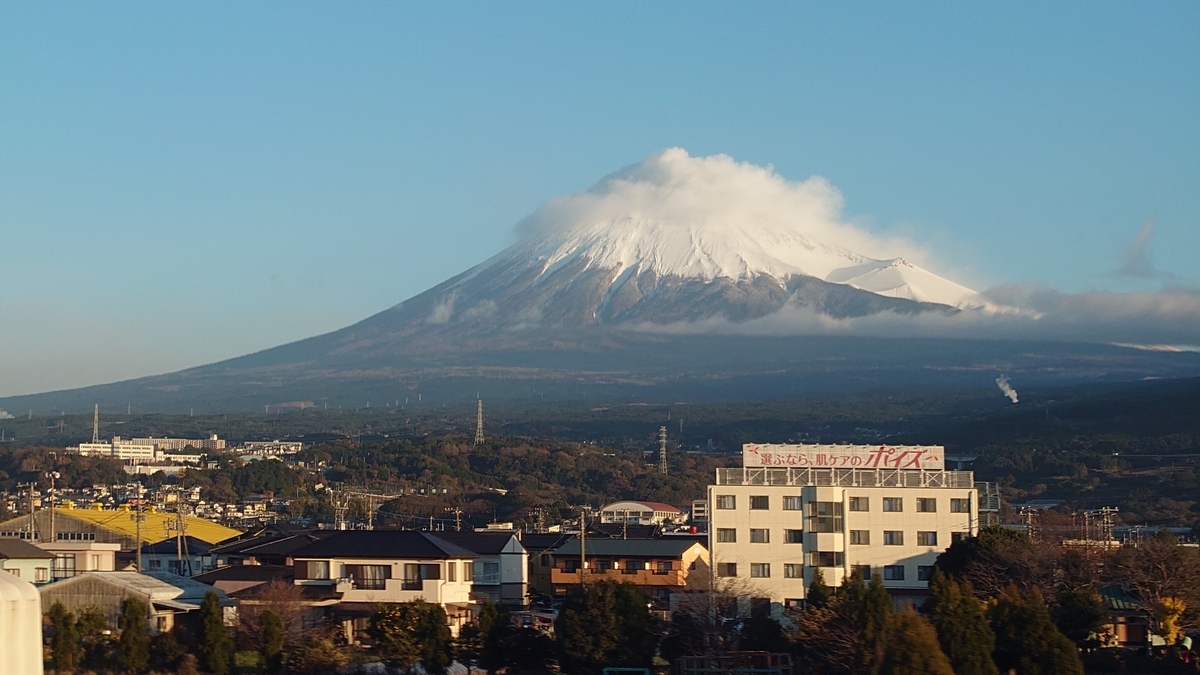東海道新幹線 車窓の富士山