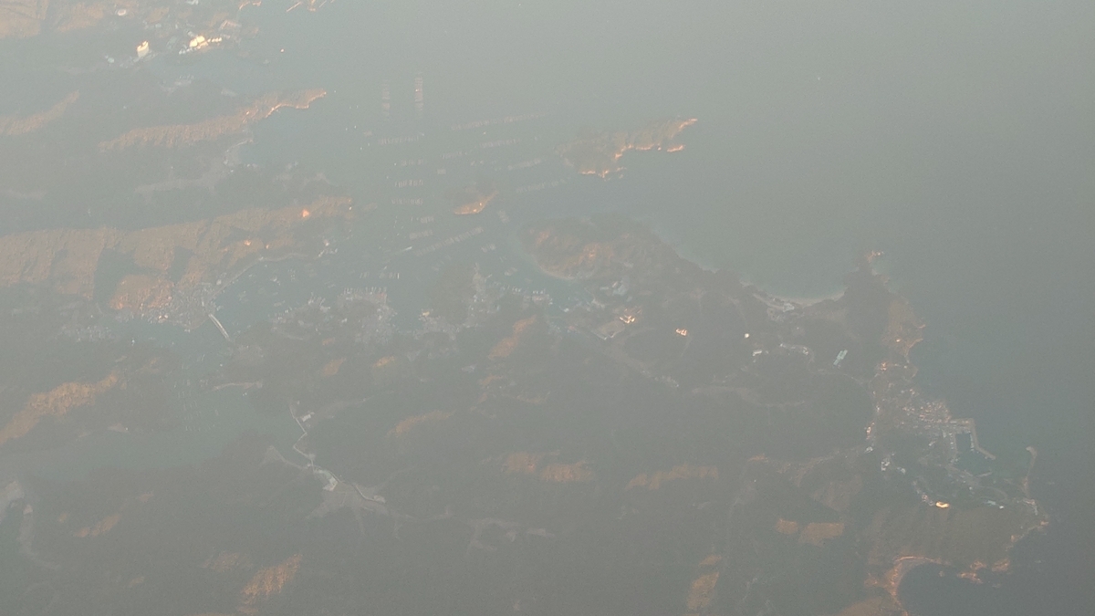 JAL641便 志摩半島上空