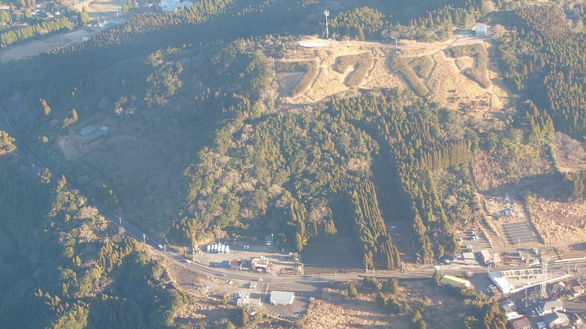 JAL641便 鹿児島県福山町上空