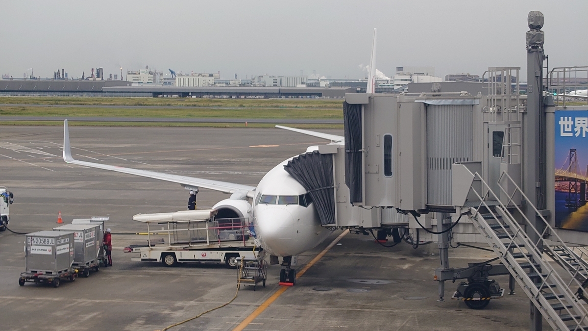 羽田空港 JALのB737-800 国際線機材
