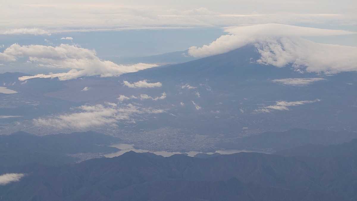 JAL201便 富士山付近