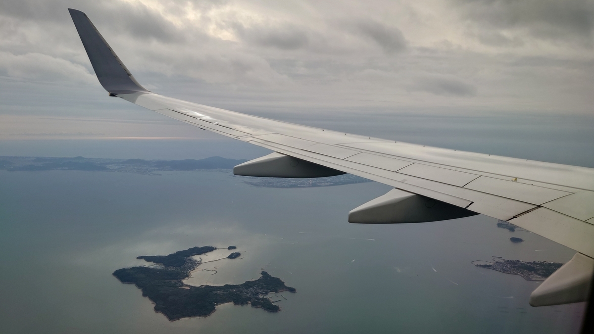 JAL201便 知多半島付近