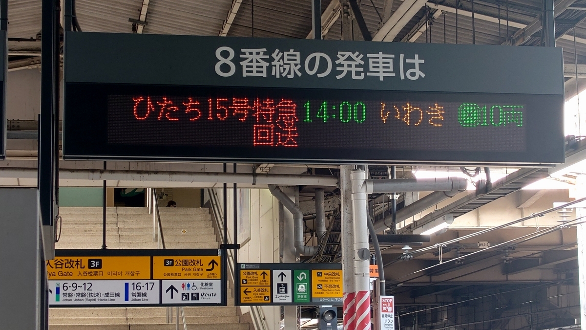JR上野駅 上野東京ラインの特急列車発着ホーム