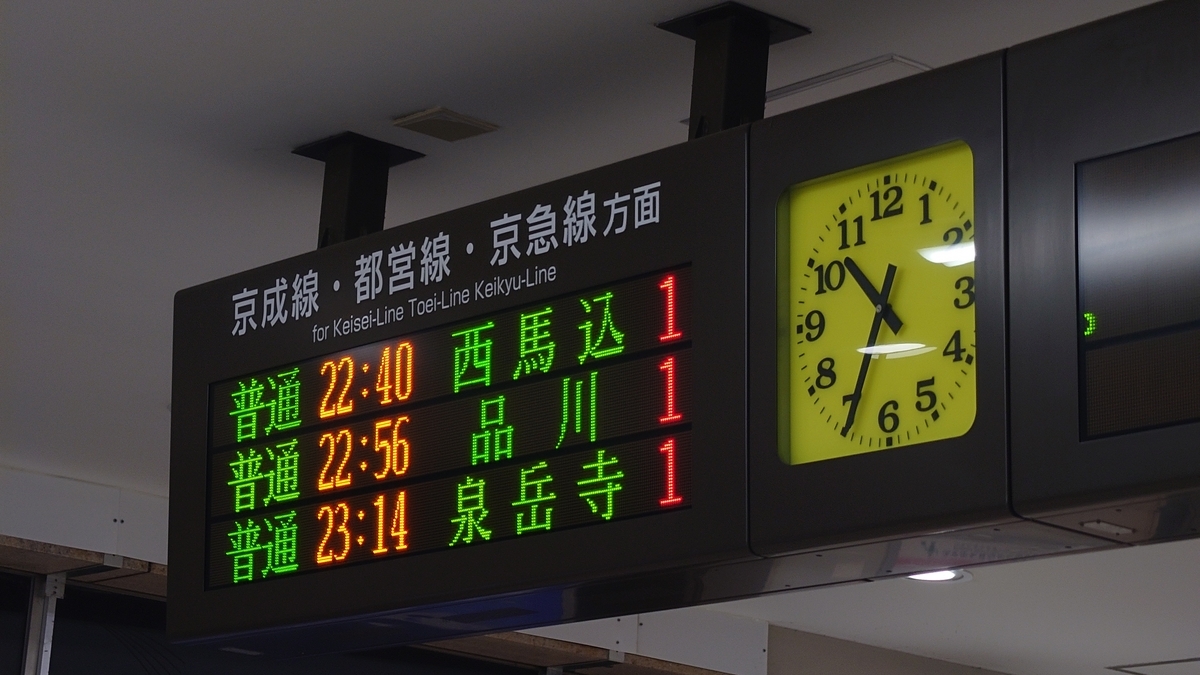 印旛日本医大駅 発車標
