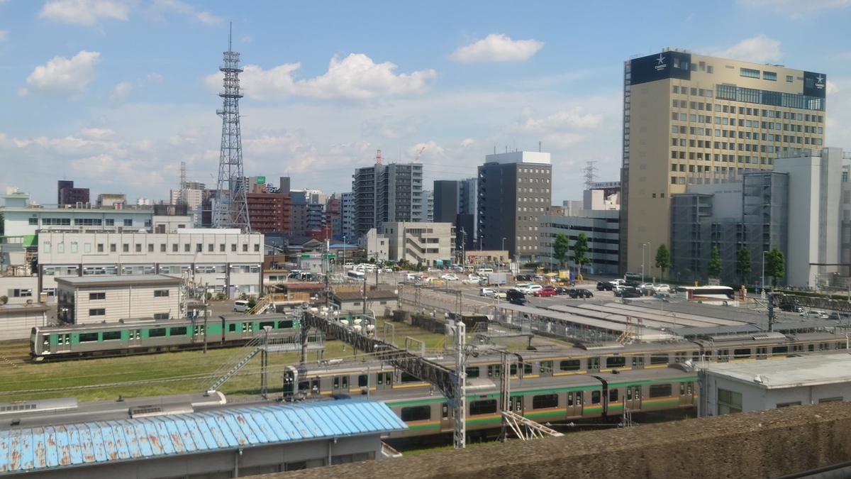 JR東北新幹線 やまびこ58号 宇都宮駅付近