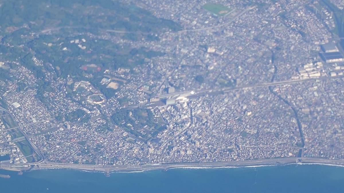 JAL103便 神奈川県小田原市上空