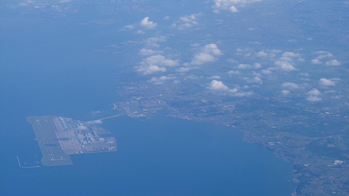 JAL103便 中部国際空港(セントレア)上空