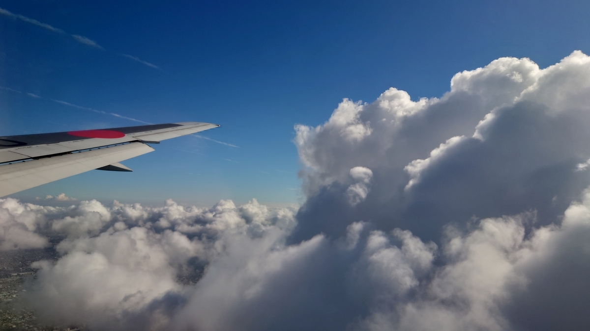 JAL103便 奈良県上空