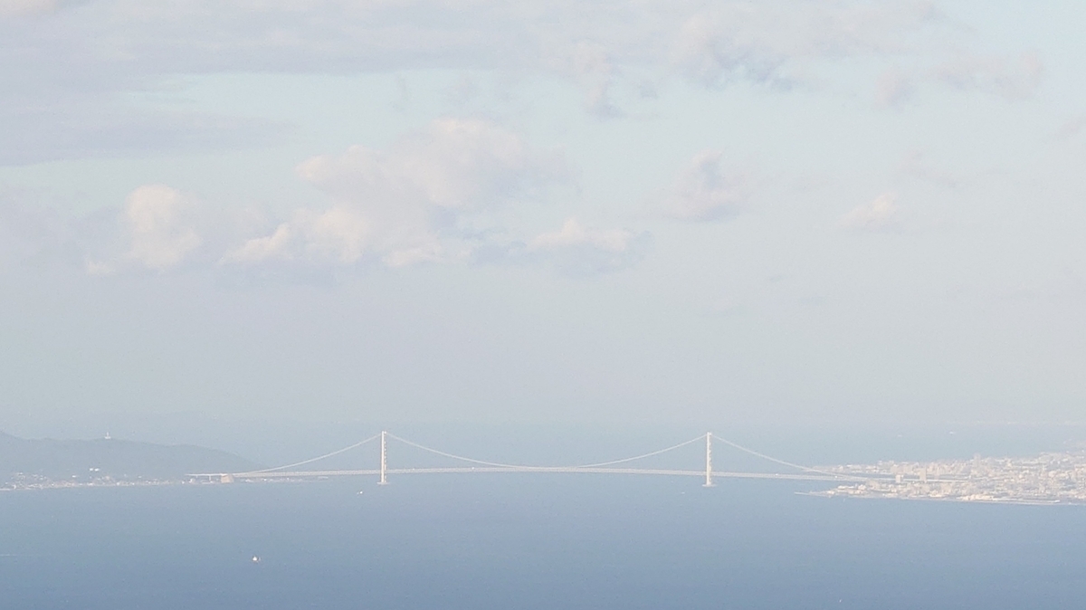 JAL221便 関西空港から淡路島方向