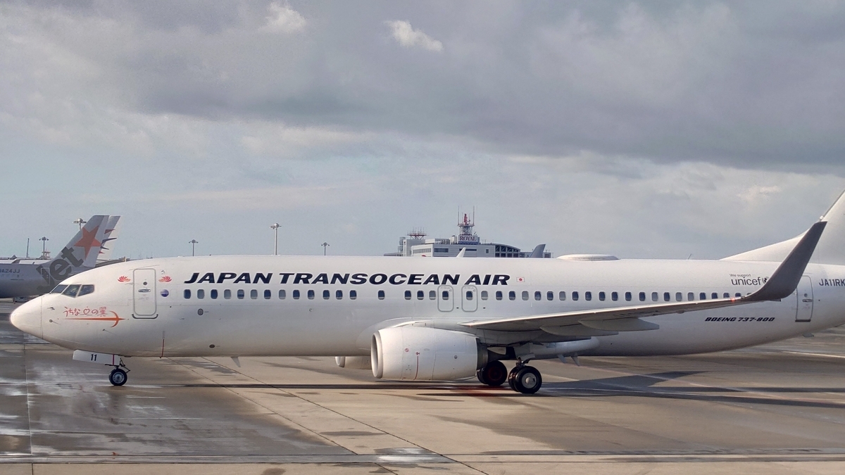 JAL221便 関西空港の駐機場
