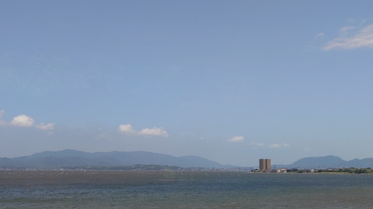 やくも号 出雲市から松江間 宍道湖