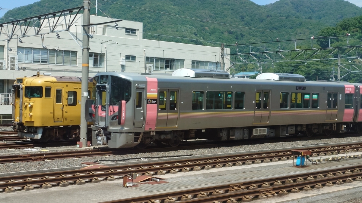 やくも号 新見駅の電留線