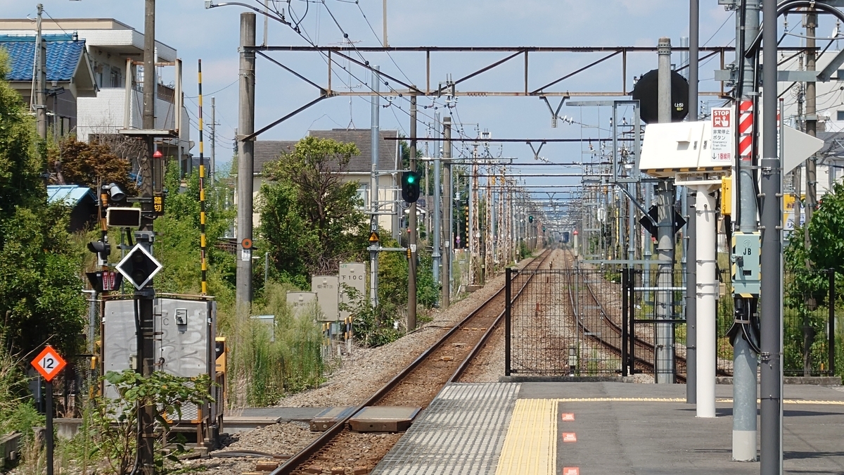 JR青梅線 福生駅ホームから青梅方向