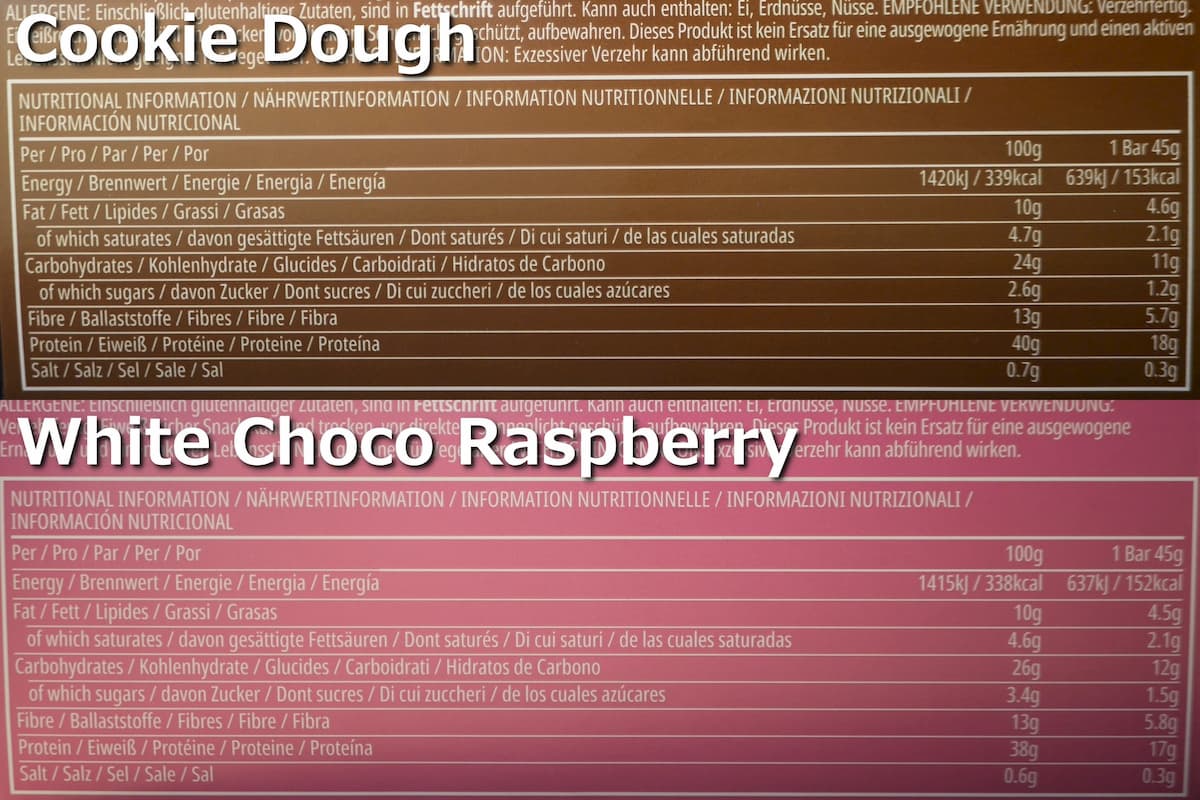 リーン プロテインバー の栄養成分