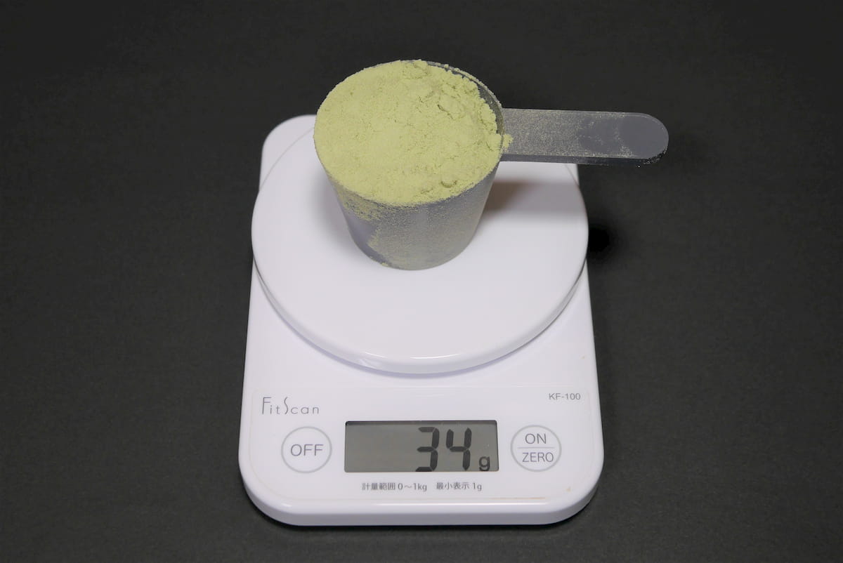 スプーン1杯で約34g