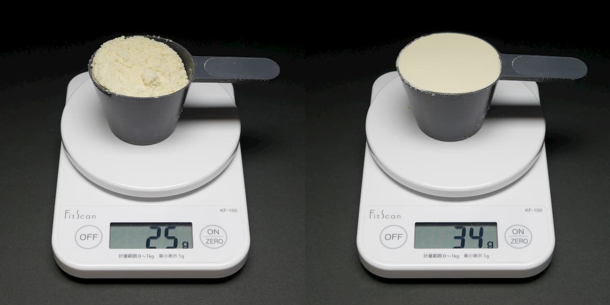 北海道ミルクは付属のスプーン1杯あたりで何g？