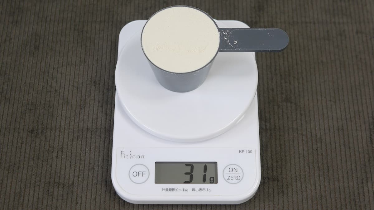 Impactホエイ ヨーグルト スプーン1杯で約31g