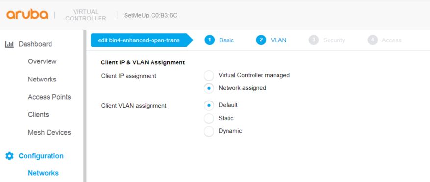 Open Enhanced setting on Aruba AP505/Instant OS 8.7.0.0 - ネットワークエンジニアの ...